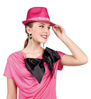 Pink Diamante Trilby Hat 