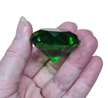 40mm Emerald Diamond Cut K9 Crystal Gl 