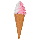 Lifelike Vanilla-Strawberry Ice-Cream Cone 
