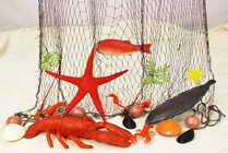 Fishing Net With Plastic Sea Creatures 