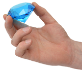 60mm Aquamarine Diamond Cut K9 Crystal%2 