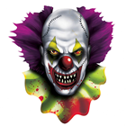 Scary Halloween Clown Face Cut-Out
