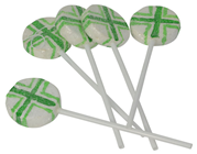 Green Cross Lollipop - 14cm Pk.5 