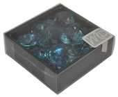 Acrylic Display Aquamarine Gems,  2-4c 