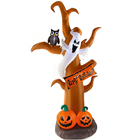 Inflatable Tree with Ghosts and Pumpkins - 2.4m
