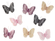 Decorative Mesh Butterflies - Pk.8 