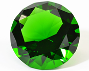 100mm Green Emerald Diamond Cut K9 Cry 