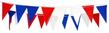 RED WHITE AND BLUE TRIANGULAR BUNTING 