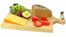 Wooden Serving Board with Bread, Chees 