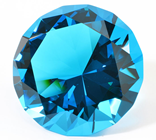 80mm Aquamarine Diamond Cut K9 Crystal%2 