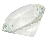 60mm Clear Diamond Cut K9 Crystal Glas 