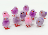 Chenille Easter Chicks - Purple Assortme 