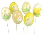 Decorative Easter Eggs On Pick - 6cm%2 