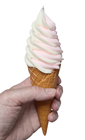 Lifelike Vanilla-Strawberry Angled Ice-Cream 