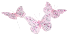 Decorative Pink Butterflies - Pk.3 