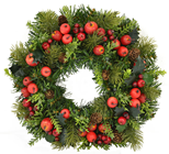 Christmas Pine and Berry Wreath 