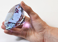 100mm Purple Amethyst Diamond Cut K9 C 