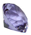 40mm Amethyst Diamond Cut K9 Crystal G 