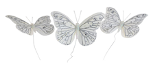 Decorative White Butterflies - Pk.3 