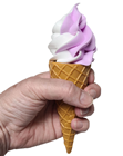 Lifelike Bluberry-Vanilla Ice-Cream Cone 