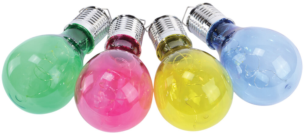 Outdoor Solar LED Coloured Bulb-Shaped L 