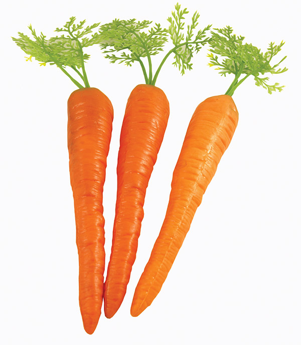 Carrot with Leaf - 18cm Pk.3 