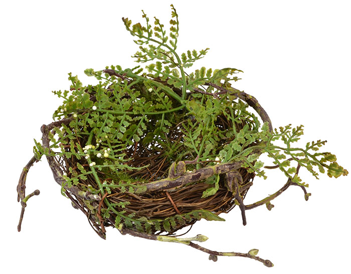 Fake Bird''s Nest with Foliage - 1 