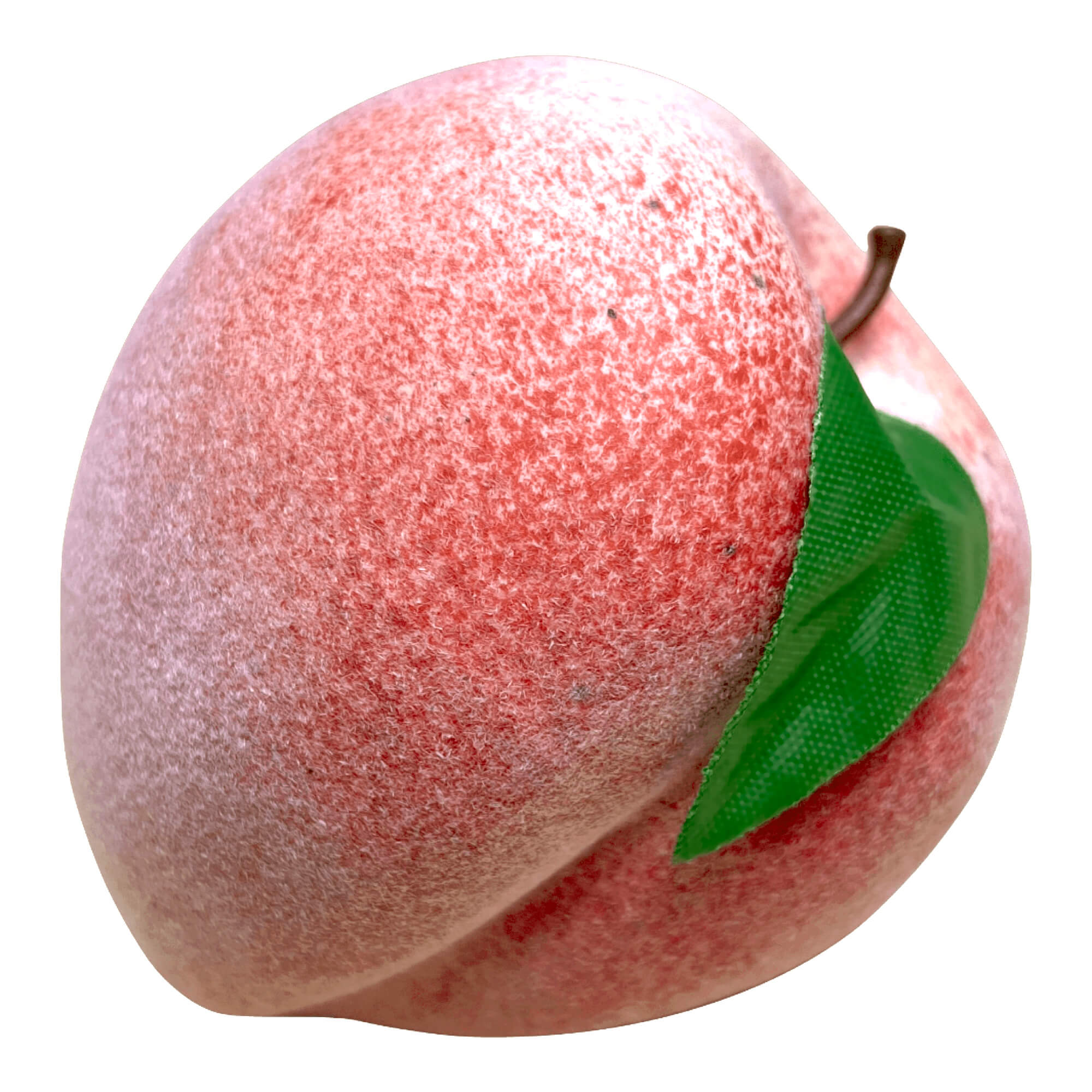Artificial Peach with Leaf Dark Fruit