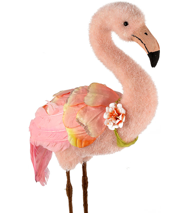 Flamingo with Flower - 50cm 