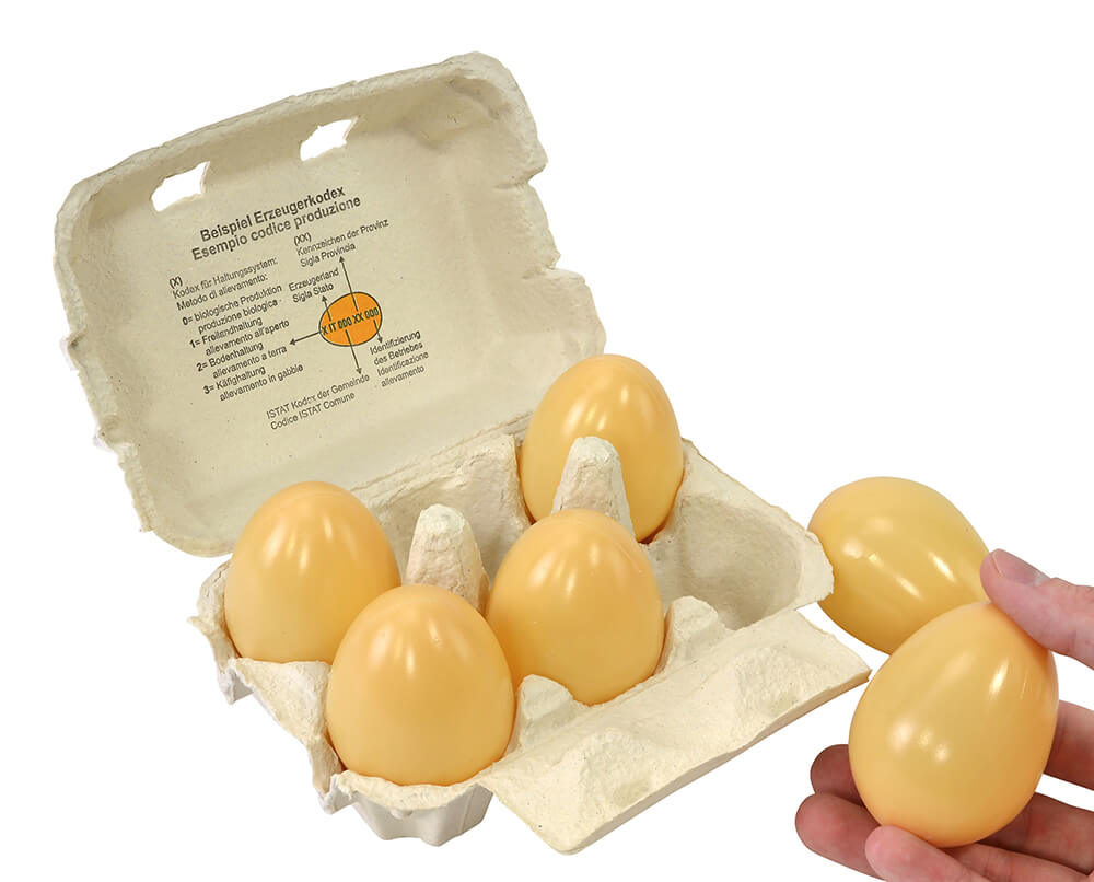 Plastic Brown Eggs - Pk.6 