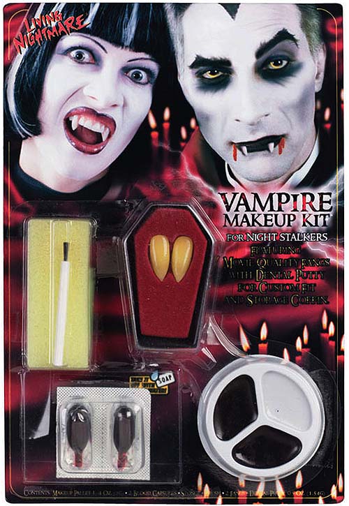 Vampire MakeUp Kit with Fangs - Halloween MakeUp