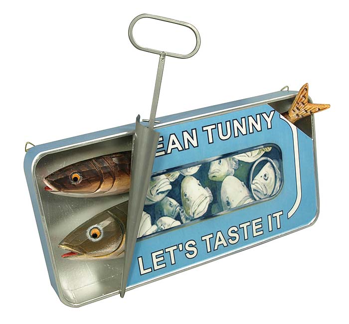 Giant Fish Tin 40 x 20 x 5cm Seaside Nautical Props