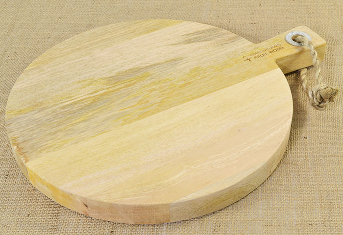 Round Mango Wood Chopping or Serving B 