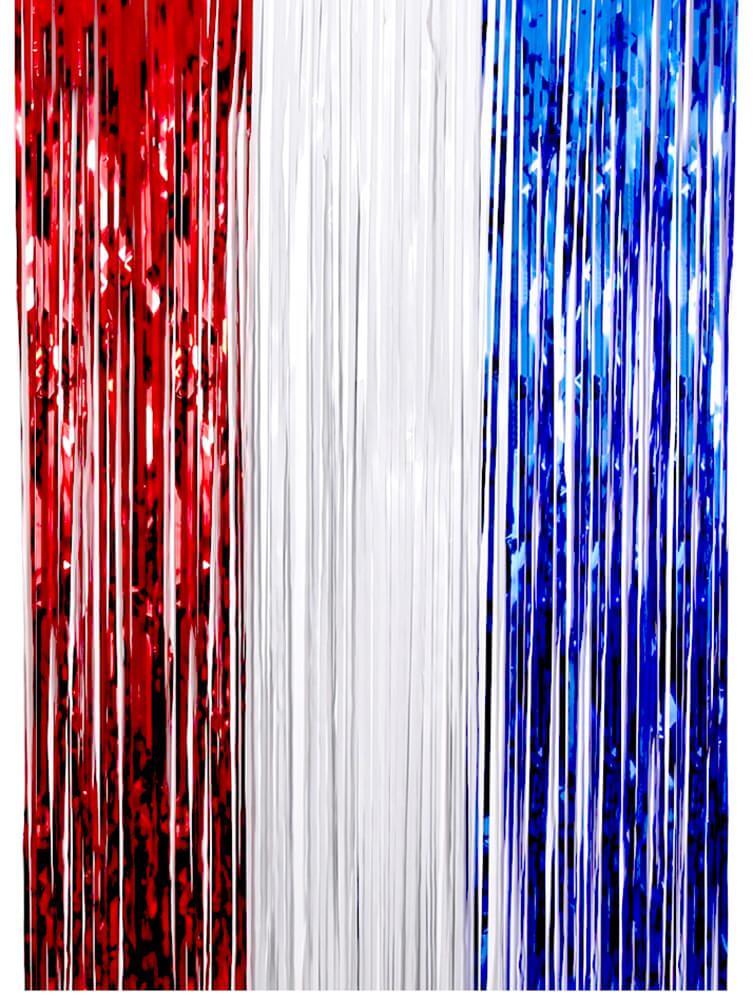 Red, White & Blue Shimmer Curtain 