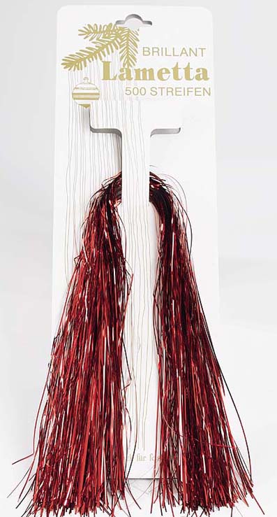 Red Lametta Christmas Decoration 45cm  Multi Coloured Foil Decorations