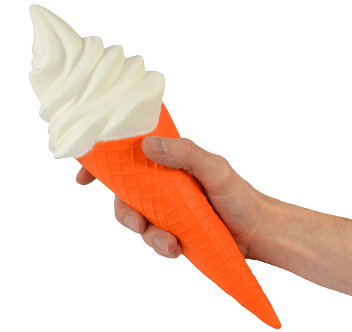 Large White Fake Ice Cream Cone Sweets Ice Cream