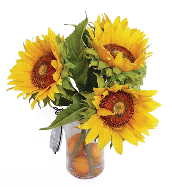 Silk Sunflower Arrangement in Jar Flowers