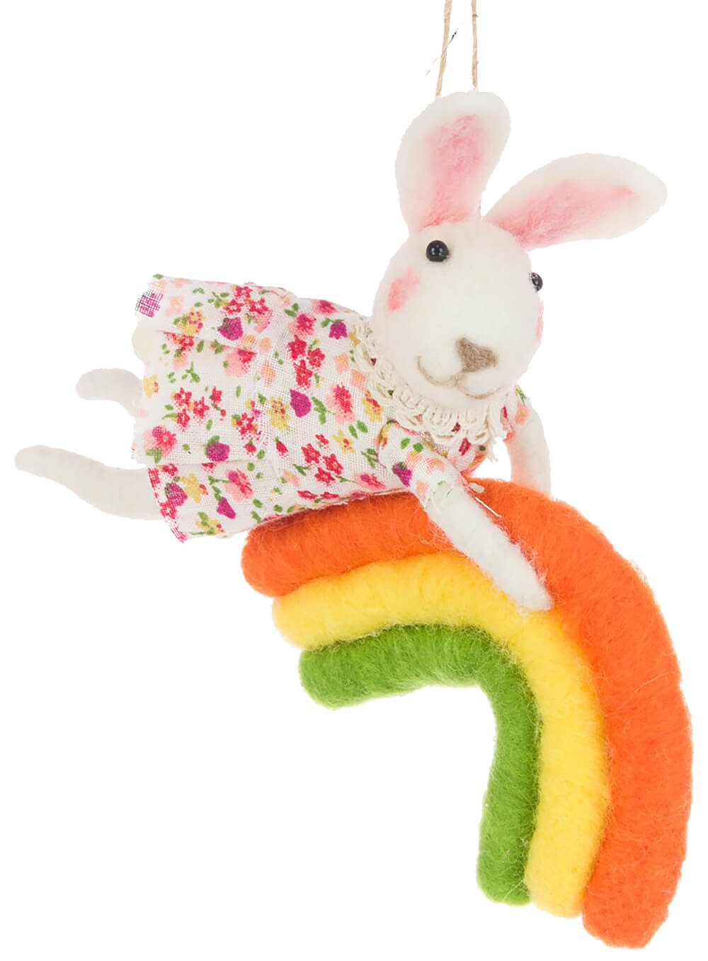 Felt Bunny on Rainbow 