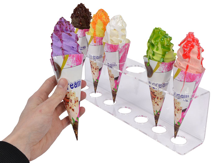 Fake Ice Cream Cone Assortment Pk6 - Sweets Ice Cream