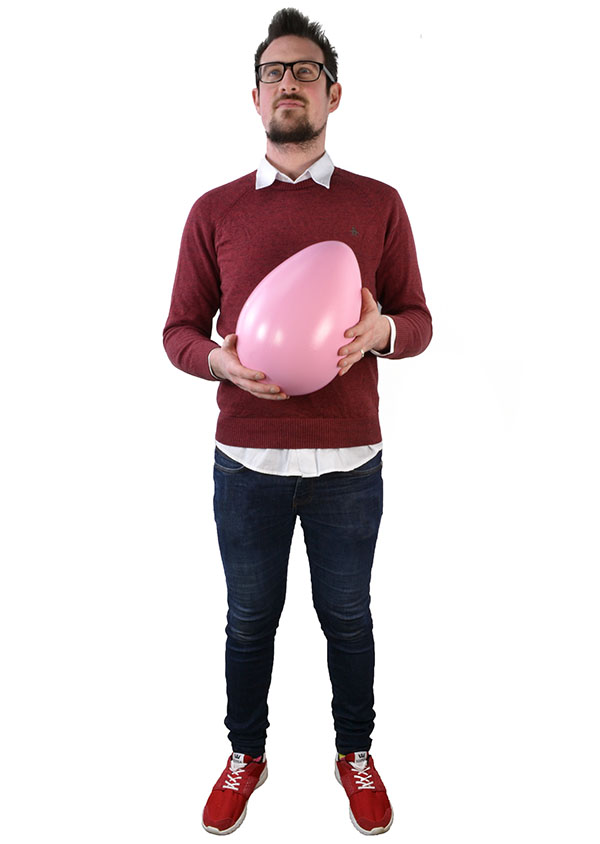 Giant Pink Egg - 30 x 20cm 