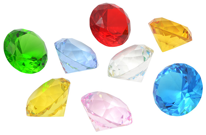 cut glass gems