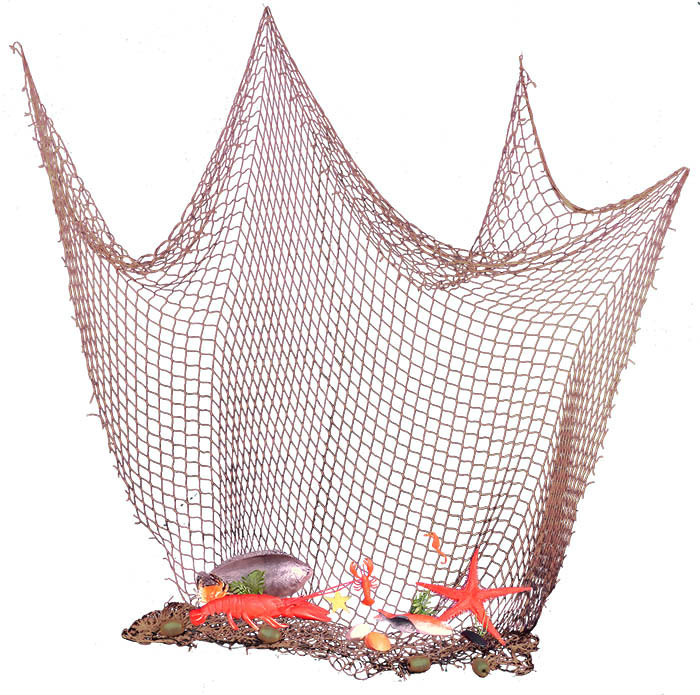 Fishing Net With Plastic Sea Creatures - Fish Seafood