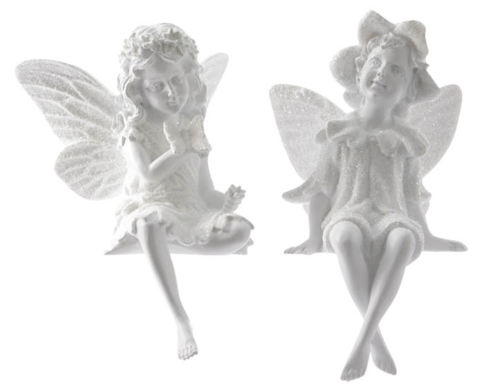 Sitting Fairy Ornaments - Set of 2 