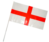 ST GEORGES HANDHELD FLAG - 15 X 6.5C 