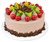 Coffee Cream Fruit Gateau Cake 