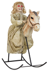 Animated Rocking Horse with Girl 