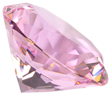 80mm Rose Pink Diamond Cut K9 Crystal% 