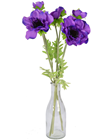Artificial Purple Anemone Flower Stems - 