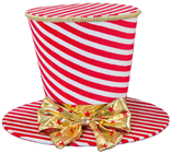 Candy Striped Decorative Top Hat