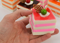 Decorated Mousse Cake Squares - Pk.6 